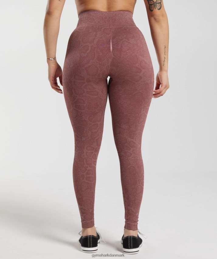 Kvinder Gymshark tilpasse sømløse leggings til dyr N4ZDDN238 moderne blush pink/magenta brun