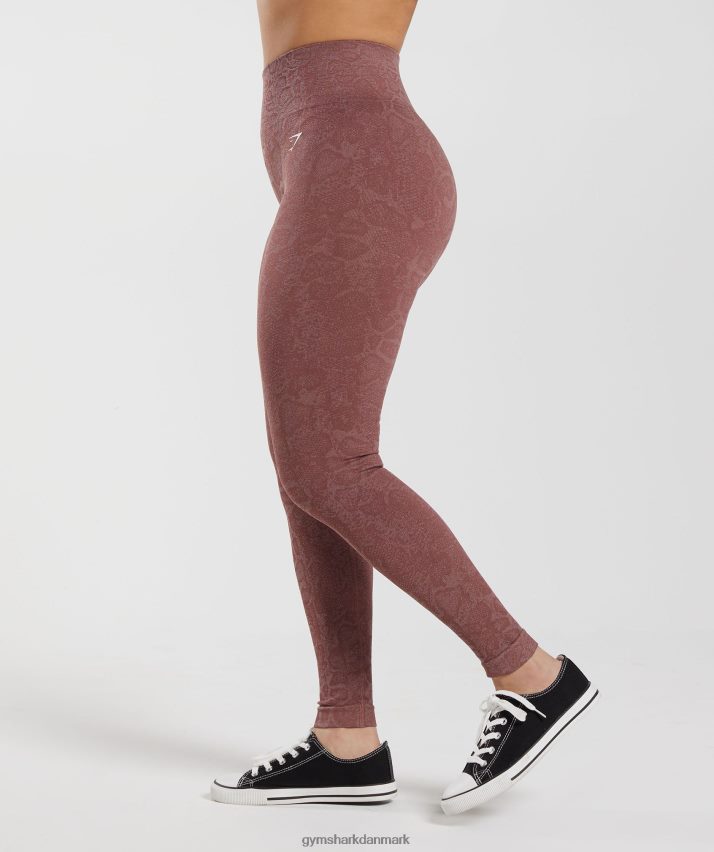 Kvinder Gymshark tilpasse sømløse leggings til dyr N4ZDDN238 moderne blush pink/magenta brun