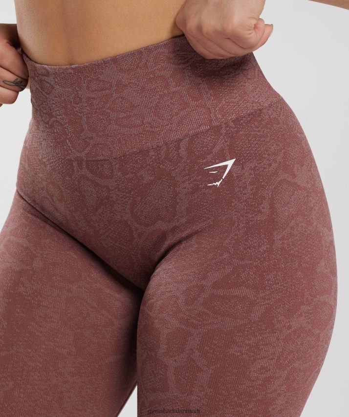 Kvinder Gymshark tilpasse sømløse leggings til dyr N4ZDDN238 moderne blush pink/magenta brun