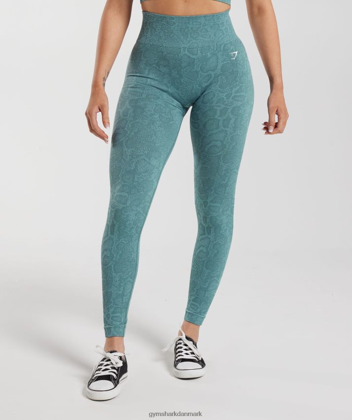 Kvinder Gymshark tilpasse sømløse leggings til dyr N4ZDDN253 isbjerg blå/tordenblå