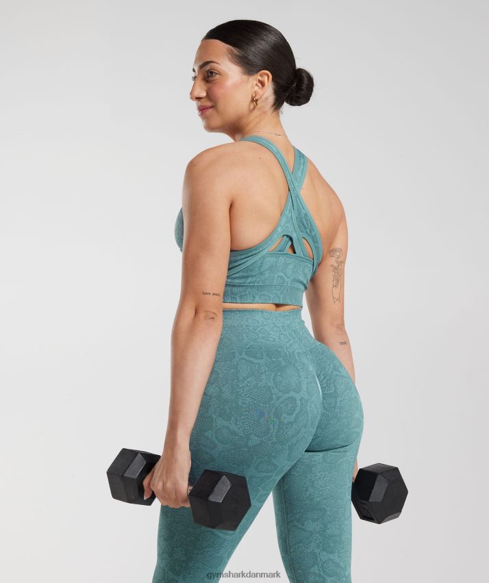 Kvinder Gymshark tilpasse sømløse leggings til dyr N4ZDDN253 isbjerg blå/tordenblå