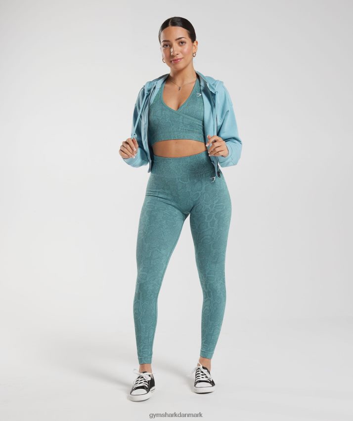 Kvinder Gymshark tilpasse sømløse leggings til dyr N4ZDDN253 isbjerg blå/tordenblå