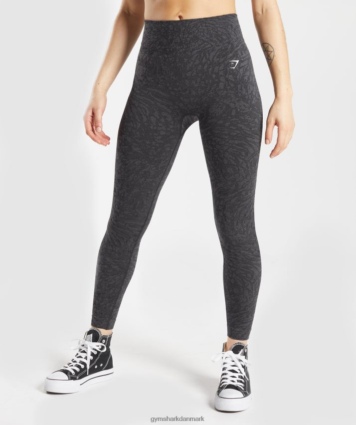 Kvinder Gymshark tilpasse sømløse leggings til dyr N4ZDDN258 vild | sort