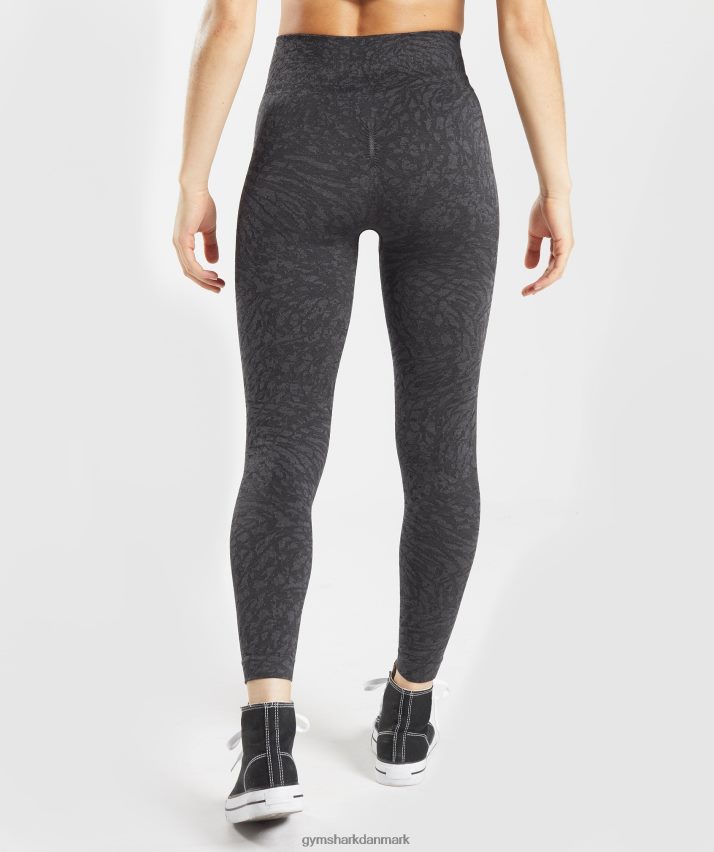 Kvinder Gymshark tilpasse sømløse leggings til dyr N4ZDDN258 vild | sort
