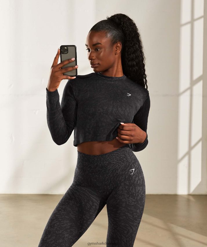 Kvinder Gymshark tilpasse sømløse leggings til dyr N4ZDDN258 vild | sort