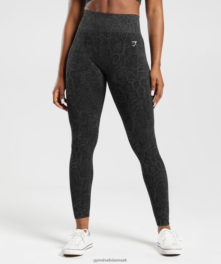 Kvinder Gymshark tilpasse sømløse leggings til dyr N4ZDDN259 urban grå/sort