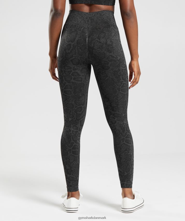 Kvinder Gymshark tilpasse sømløse leggings til dyr N4ZDDN259 urban grå/sort