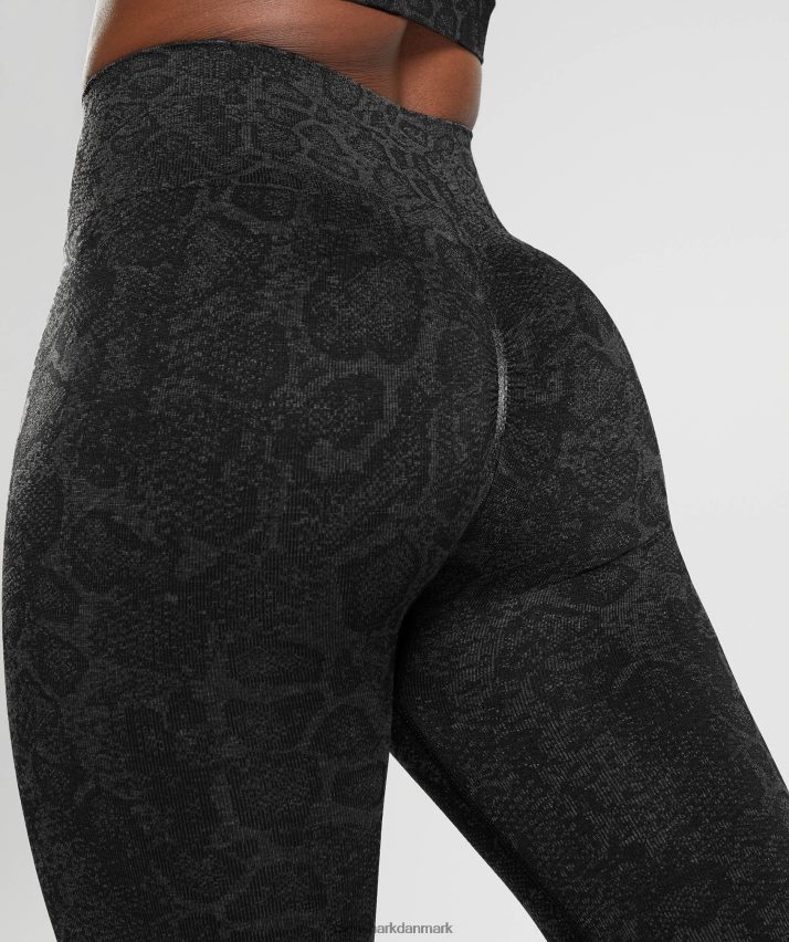 Kvinder Gymshark tilpasse sømløse leggings til dyr N4ZDDN259 urban grå/sort
