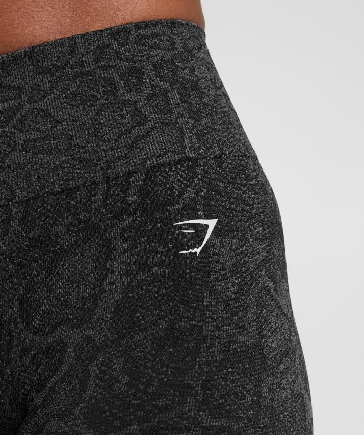 Kvinder Gymshark tilpasse sømløse leggings til dyr N4ZDDN259 urban grå/sort
