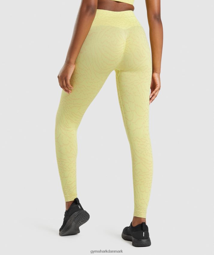 Kvinder Gymshark tilpasse sømløse leggings til dyr N4ZDDN260 ildflue gul