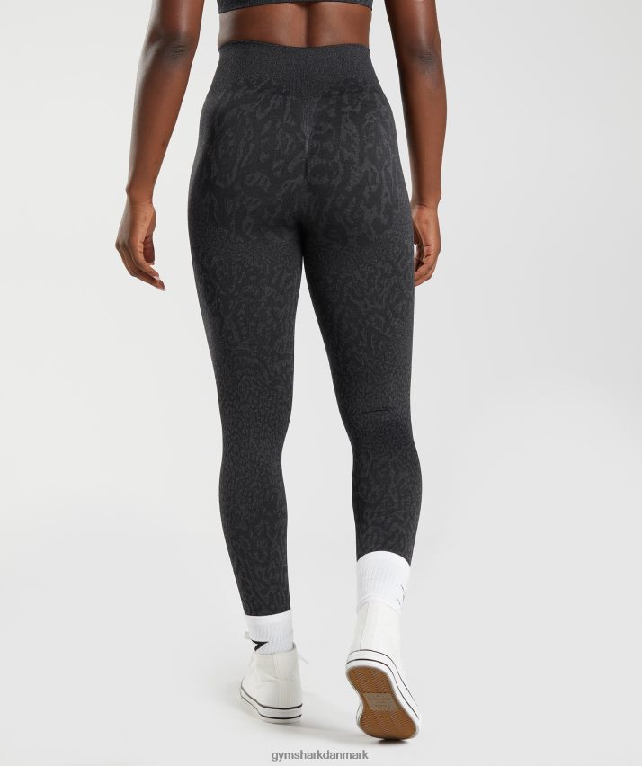 Kvinder Gymshark tilpasse sømløse leggings til dyr N4ZDDN298 rev | sort
