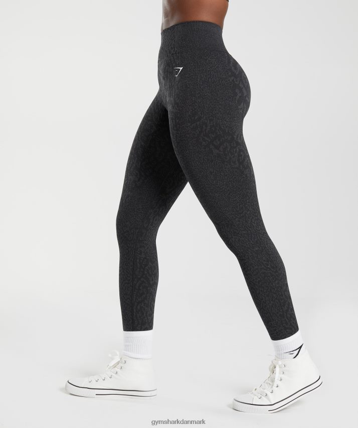 Kvinder Gymshark tilpasse sømløse leggings til dyr N4ZDDN298 rev | sort