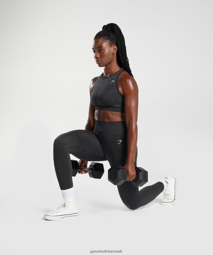 Kvinder Gymshark tilpasse sømløse leggings til dyr N4ZDDN298 rev | sort