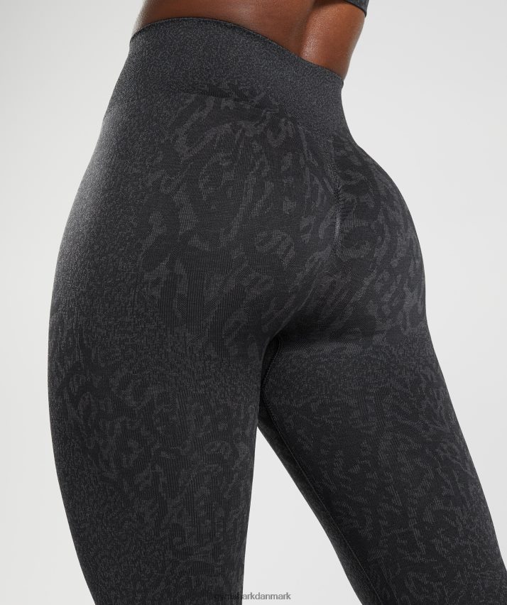 Kvinder Gymshark tilpasse sømløse leggings til dyr N4ZDDN298 rev | sort