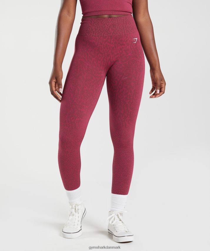 Kvinder Gymshark tilpasse sømløse leggings til dyr N4ZDDN299 rev | kirsebær brun