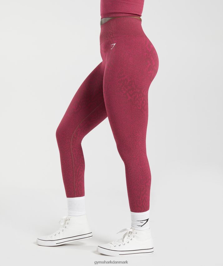 Kvinder Gymshark tilpasse sømløse leggings til dyr N4ZDDN299 rev | kirsebær brun