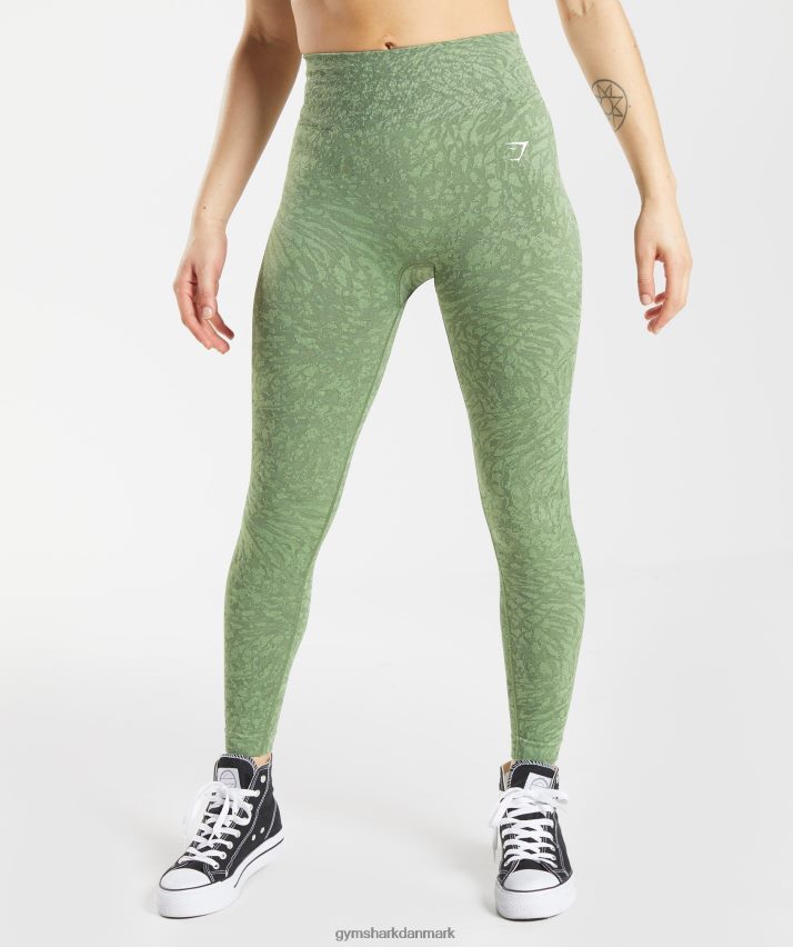 Kvinder Gymshark tilpasse sømløse leggings til dyr N4ZDDN307 vild | leguan grøn
