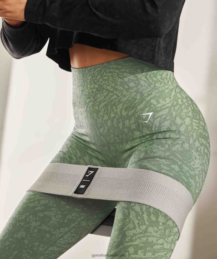 Kvinder Gymshark tilpasse sømløse leggings til dyr N4ZDDN307 vild | leguan grøn