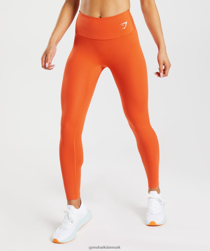 Kvinder Gymshark trænings leggings N4ZDDN313 peber rød