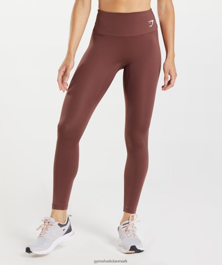 Kvinder Gymshark trænings leggings N4ZDDN317 kirsebær brun