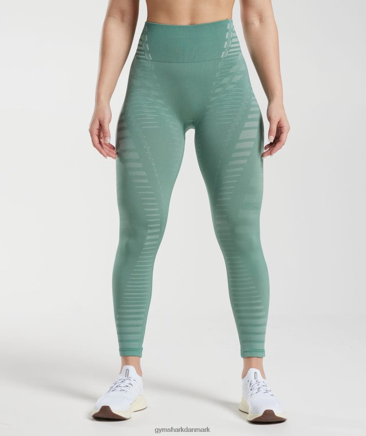 Kvinder Gymshark ubegrænsede leggings N4ZDDN340 blæk blågrøn/frost blågrøn