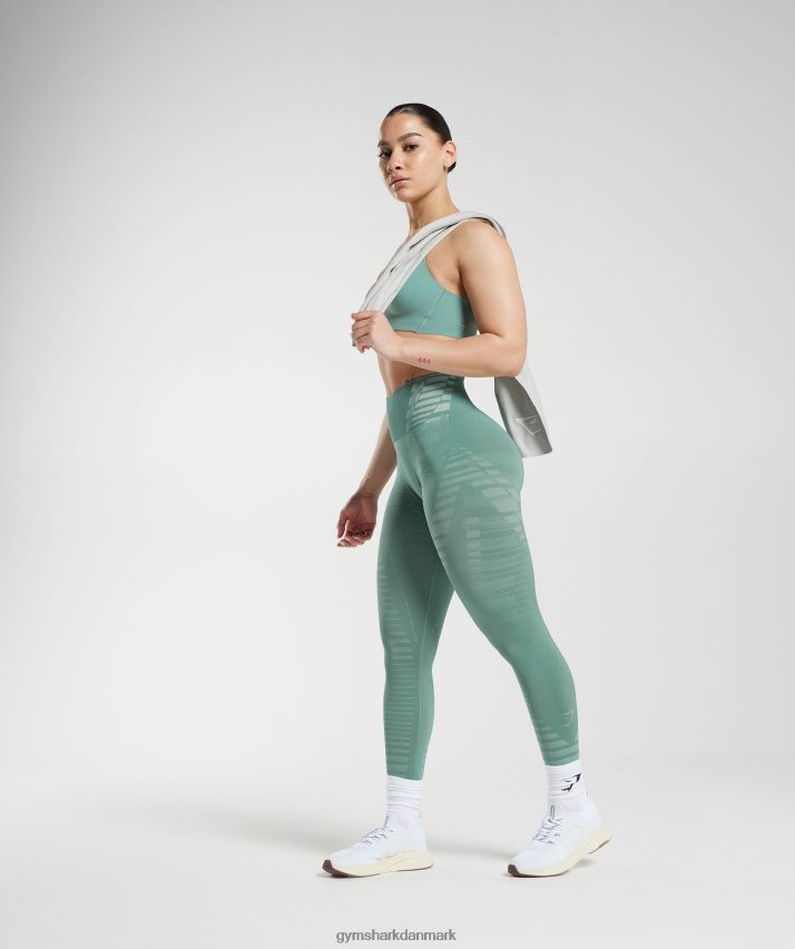 Kvinder Gymshark ubegrænsede leggings N4ZDDN340 blæk blågrøn/frost blågrøn