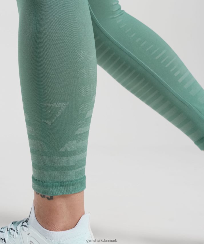 Kvinder Gymshark ubegrænsede leggings N4ZDDN340 blæk blågrøn/frost blågrøn