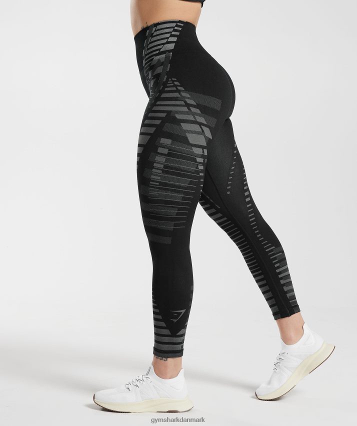 Kvinder Gymshark ubegrænsede leggings N4ZDDN341 sort/lys grå