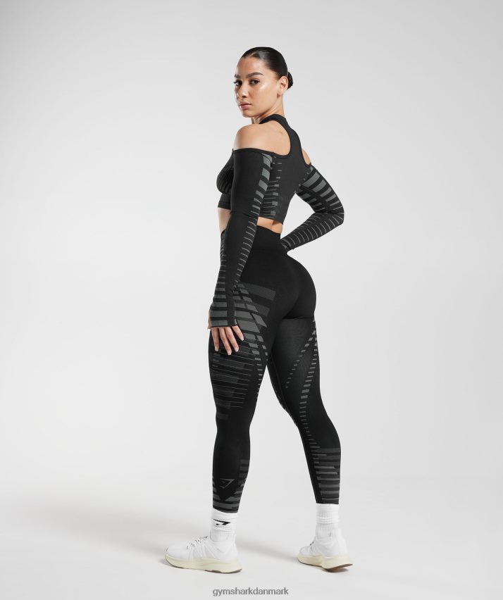 Kvinder Gymshark ubegrænsede leggings N4ZDDN341 sort/lys grå