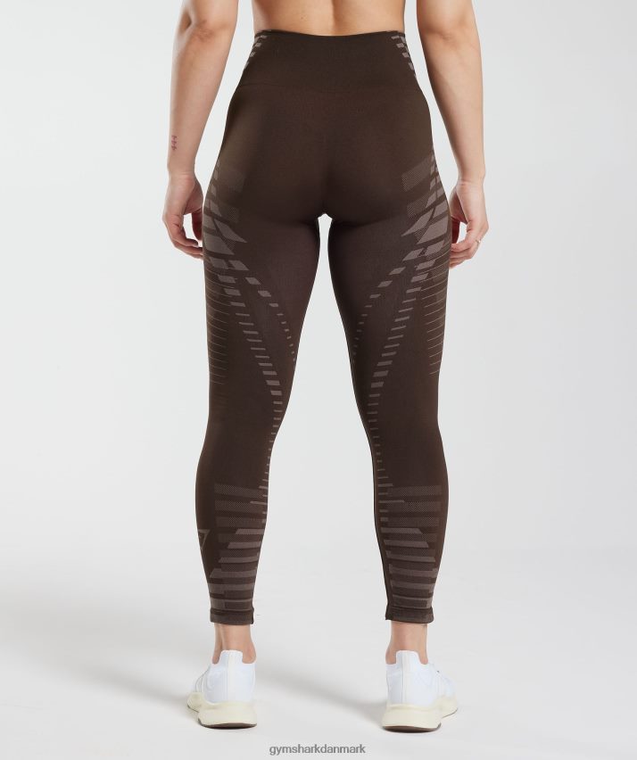Kvinder Gymshark ubegrænsede leggings N4ZDDN342 arkivbrun/trøffelbrun