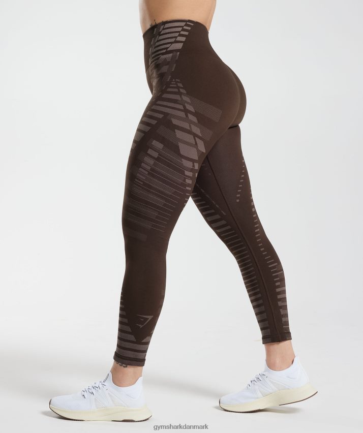 Kvinder Gymshark ubegrænsede leggings N4ZDDN342 arkivbrun/trøffelbrun