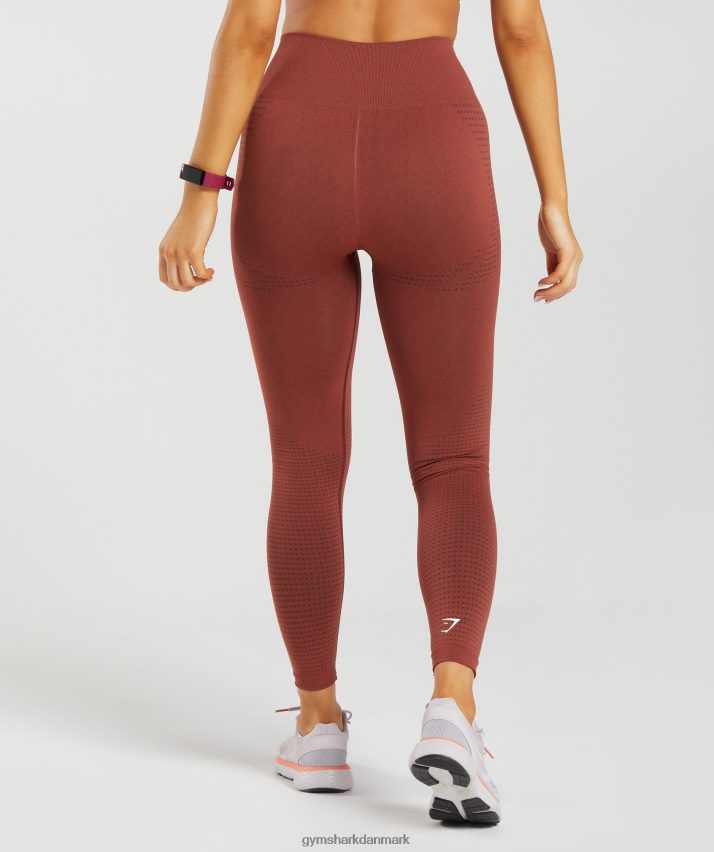 Kvinder Gymshark vitale sømløse 2.0 leggings N4ZDDN257 murstensrød mergel