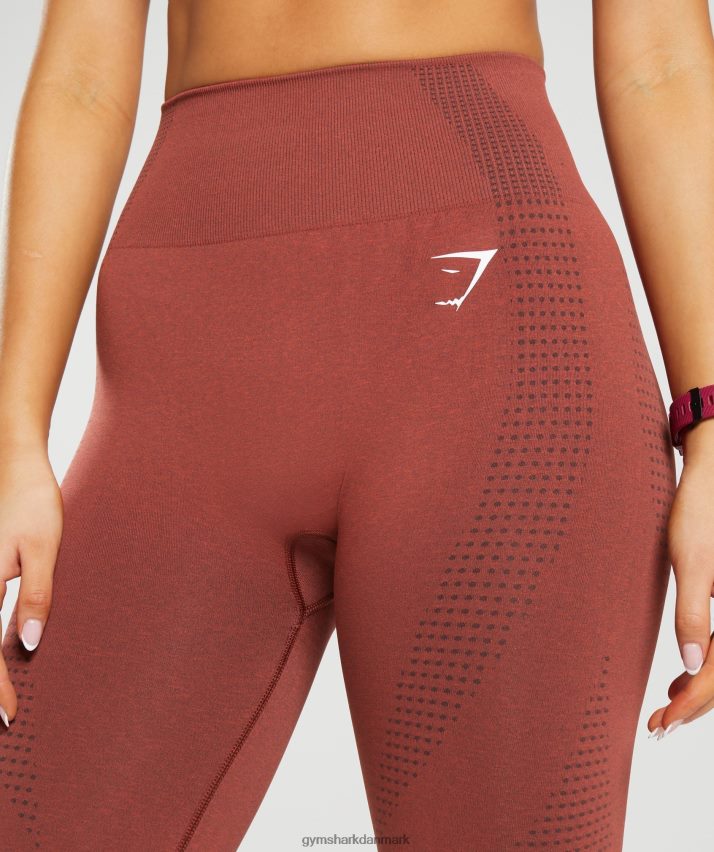 Kvinder Gymshark vitale sømløse 2.0 leggings N4ZDDN257 murstensrød mergel
