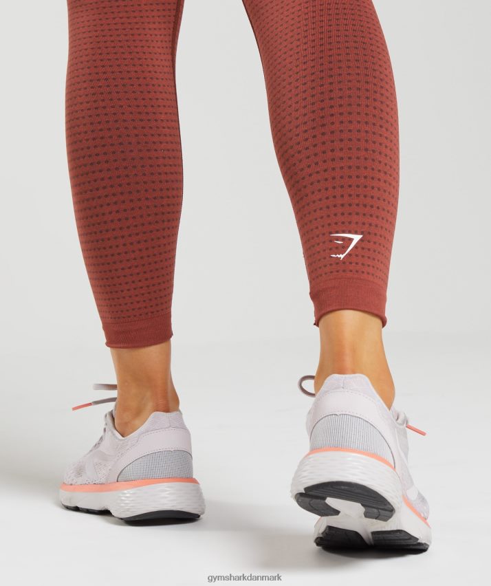Kvinder Gymshark vitale sømløse 2.0 leggings N4ZDDN257 murstensrød mergel