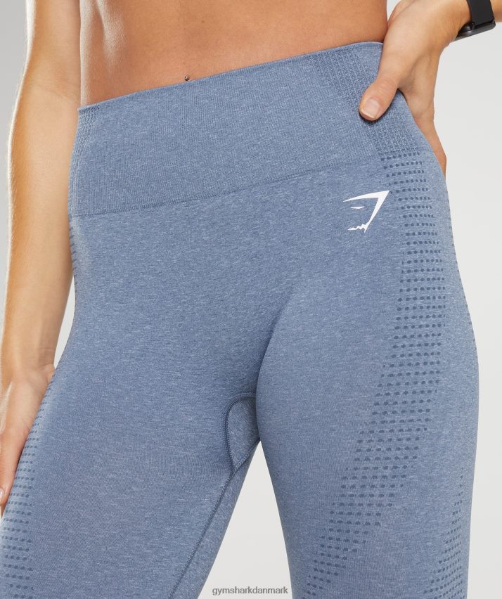 Kvinder Gymshark vitale sømløse 2.0 leggings N4ZDDN276 aften blå mergel