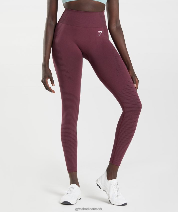 Kvinder Gymshark vitale sømløse 2.0 leggings N4ZDDN335 bagt rødbrun mergel