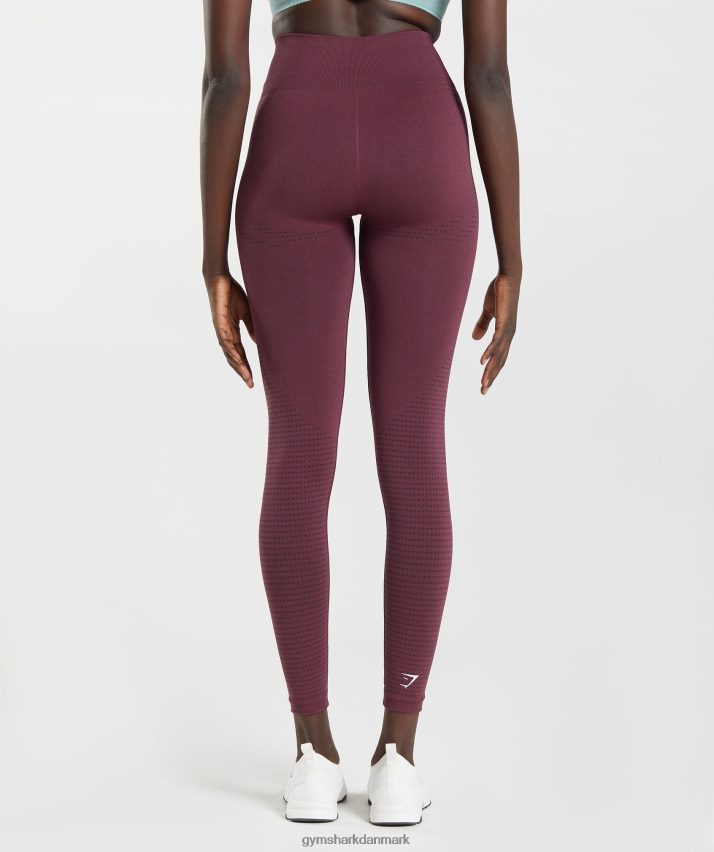 Kvinder Gymshark vitale sømløse 2.0 leggings N4ZDDN335 bagt rødbrun mergel