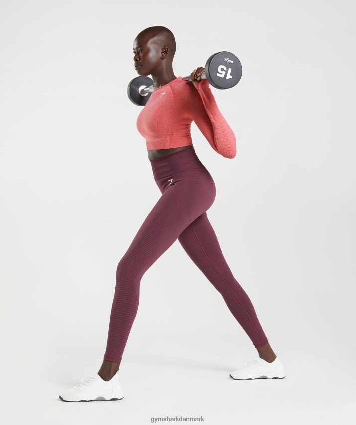 Kvinder Gymshark vitale sømløse 2.0 leggings N4ZDDN335 bagt rødbrun mergel