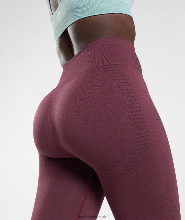 Kvinder Gymshark vitale sømløse 2.0 leggings N4ZDDN335 bagt rødbrun mergel