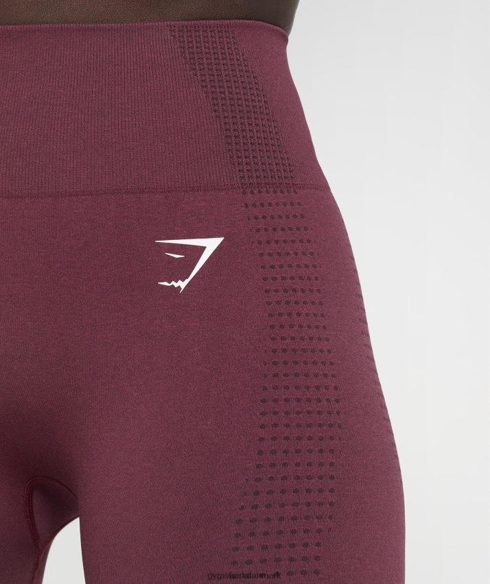 Kvinder Gymshark vitale sømløse 2.0 leggings N4ZDDN335 bagt rødbrun mergel