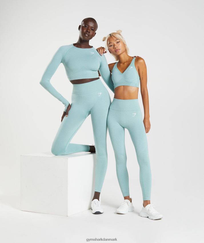 Kvinder Gymshark vitale sømløse 2.0 leggings N4ZDDN336 perleblå mergel