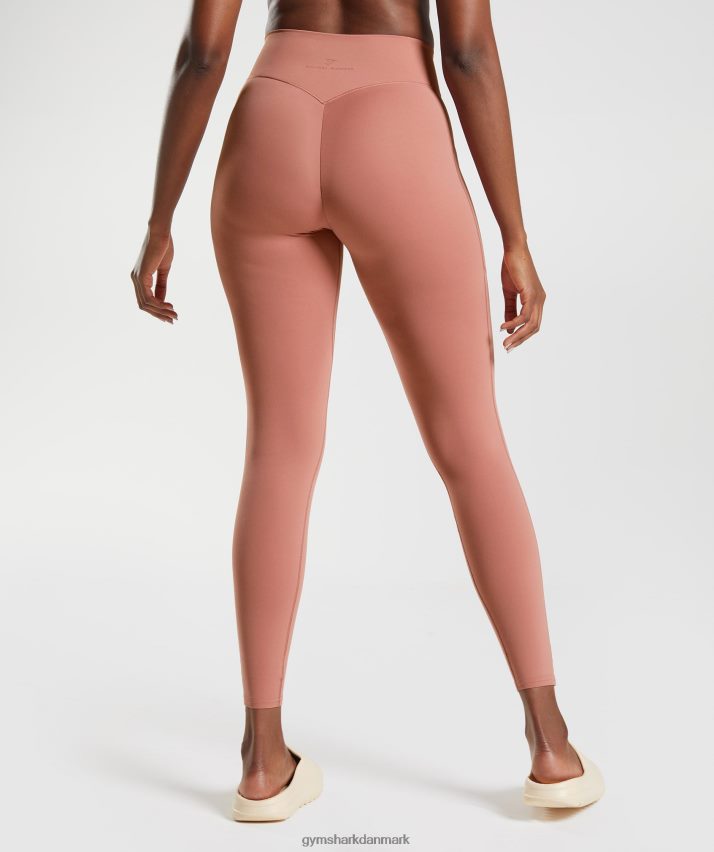 Kvinder Gymshark whitney hverdagslommeleggings N4ZDDN330 canyon rød