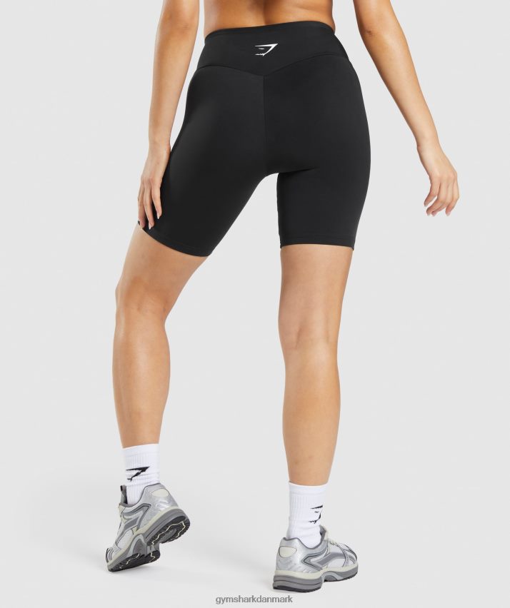 Kvinder Gymshark aktiverede grafiske cykelshorts N4ZDDN74 sort