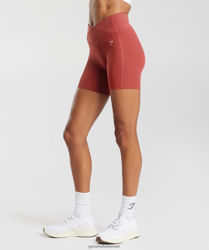 Kvinder Gymshark crossover shorts N4ZDDN45 granatæble rød