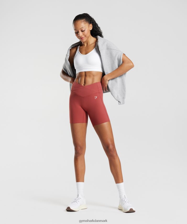 Kvinder Gymshark crossover shorts N4ZDDN45 granatæble rød