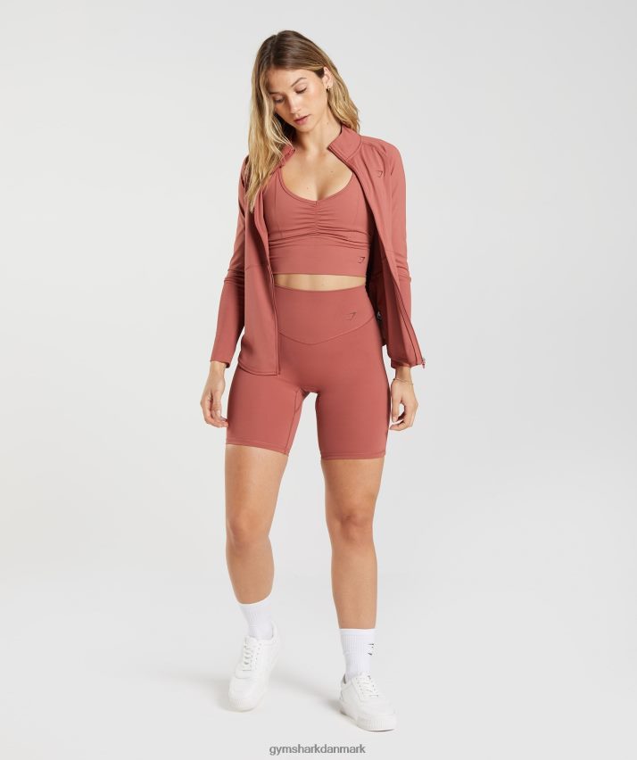 Kvinder Gymshark elevate cykelshorts N4ZDDN22 rosenbrun