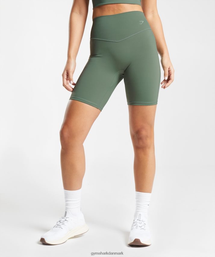Kvinder Gymshark elevate cykelshorts N4ZDDN50 pilegrøn