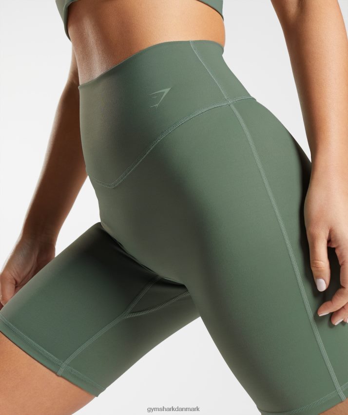Kvinder Gymshark elevate cykelshorts N4ZDDN50 pilegrøn