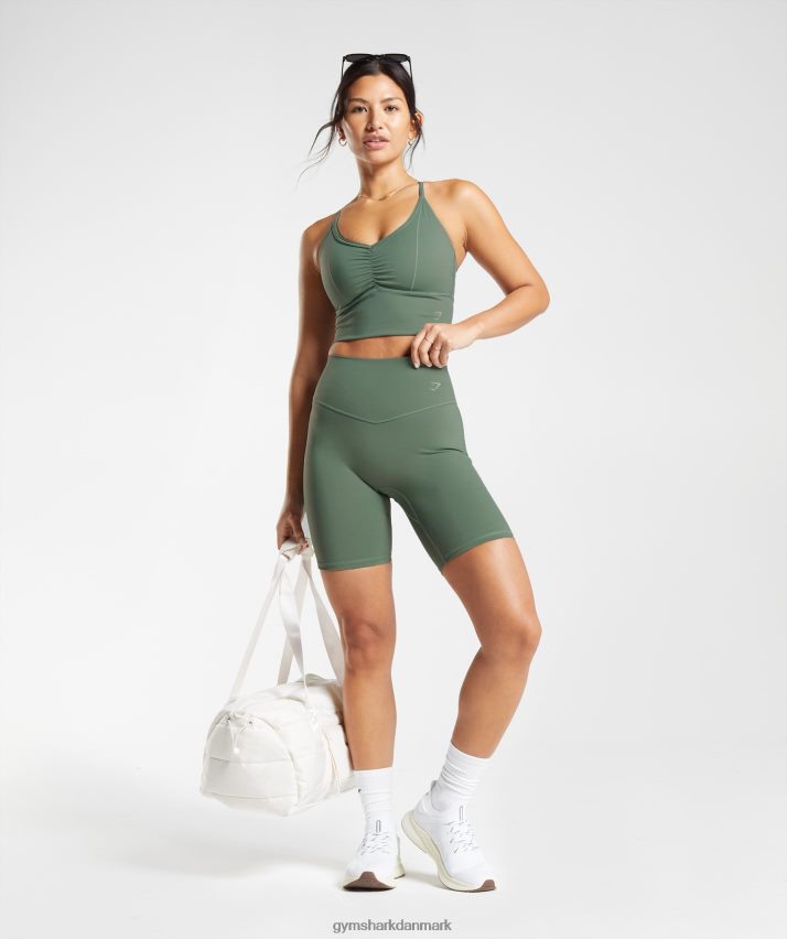Kvinder Gymshark elevate cykelshorts N4ZDDN50 pilegrøn