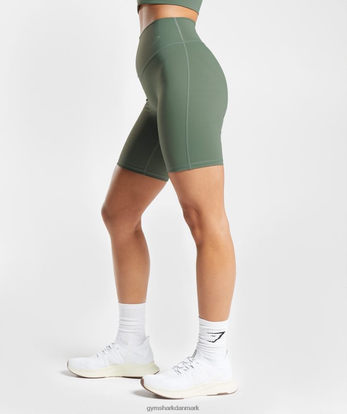 Kvinder Gymshark elevate cykelshorts N4ZDDN50 pilegrøn